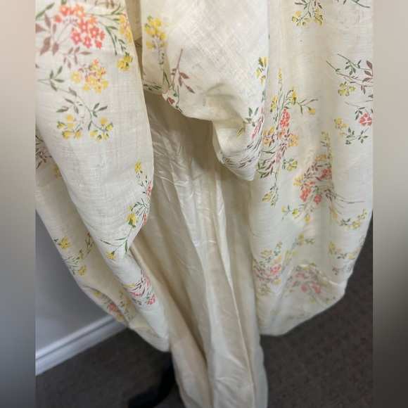 Vintage floral Gunne Sax style maxi dress with tiered skirt and matching shawl - Picture 12 of 15